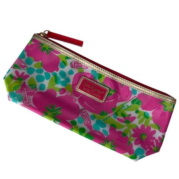 Lilly Pulitzer for Estée Lauder Zip Floral Make Up Cosmetic Case Bag - Picture 1 of 8